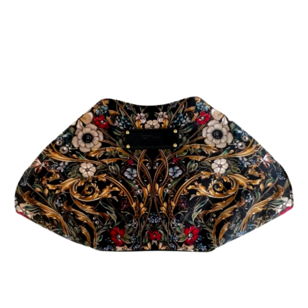 Alexander McQueen De-Mante Silk Flowers Clutch
